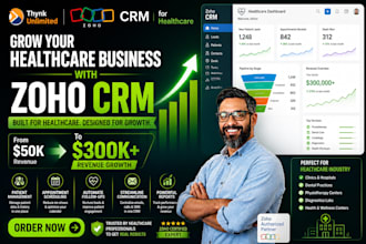 build zoho CRM, integrate bookings for healthcare industry