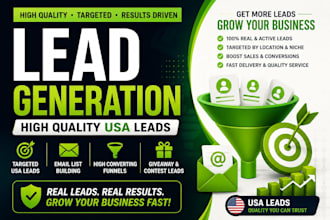 build high converting lead generation funnels and USA leads