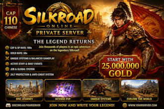 create silkroad online private server with full setup, security, custom features
