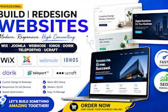 build wix joomla webnode ionos website dorik teleporthq ucraft website redesign