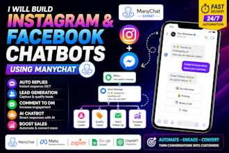 build instagram and facebook chatbots using manychat