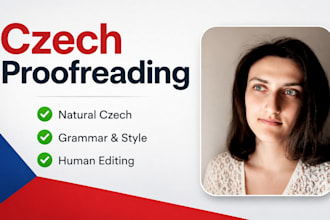 proofread and naturally improve your czech text