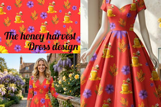 design professional seamless patterns for textile and fashion