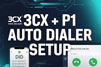 setup 3cx, did number, p1 auto dialer and inbound outbound calls for call center