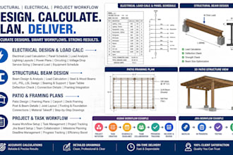 design electrical load calc asana workflow structural beam patio framing plans