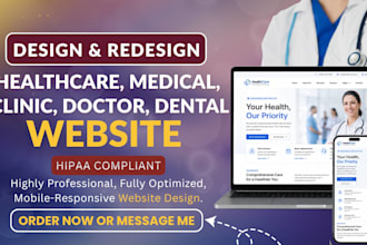design medical healthcare website hospital clinic telehealth website design