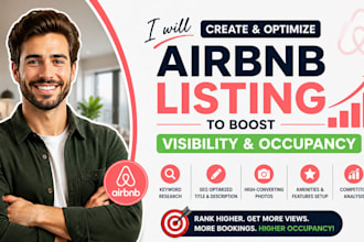 create and optimize airbnb listing to boost visibility and occupancy