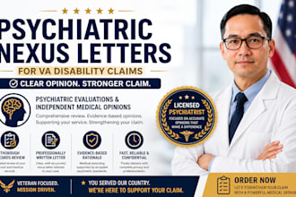write medical records review nexus documentation for your pay claims