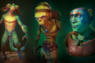 do 3d stylised character for projects and games
