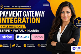 integrate stripe paypal klarna payment gateway in your website