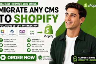 migrate joomla wordpress or any cms to shopify with full store design and setup