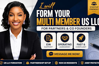 form your multi member US llc with ein and operating agreement