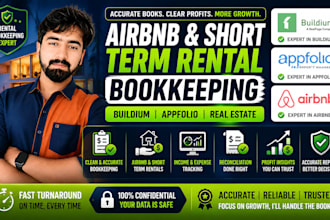 do airbnb bookkeeping, short term rental, buildium appfolio