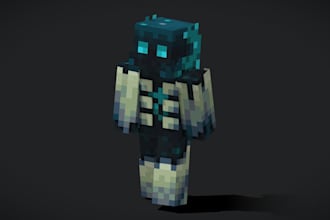 make minecraft 3d model, textures and animation in blockbench