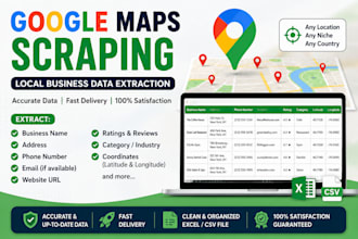 scrape google map data for lead generation, b2b data extraction