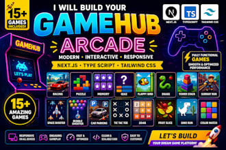 build a custom interactive gaming website or arcade platform
