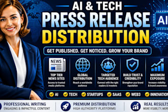 ai press release tech PR distribution startup ai news publishing