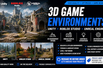 do realistic unity and unreal engine 3d game environment roblox map level design