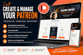 do patreon setup and management for content creators