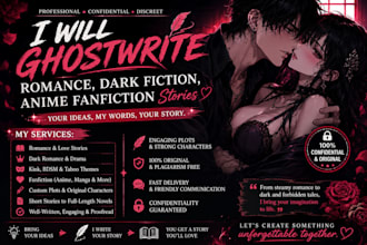 ghostwrite romance dark fiction anime fanfiction stories