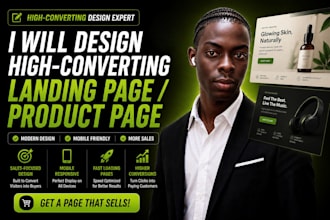 design a high converting landing page or product page