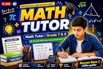 teach olevel mathematics to grade 7 and 8 students online