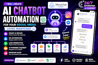 create ai chatbot for your social media with manychat