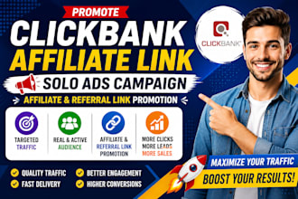 promote clickbank affiliate link solo ads campaign promotion affiliate referral