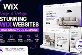 build wix website design, wix website redesign, or wix business website design