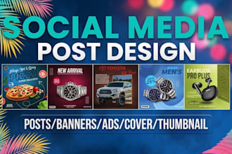 design professional post design for social media