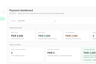 build a custom school fees management system using mern stack