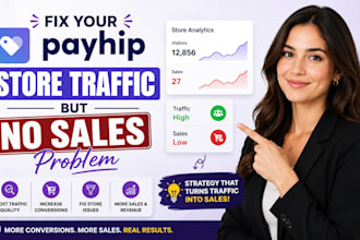 fix your payhip store traffic but no sales problem