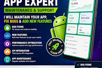 maintain your android app fix bugs and add new features