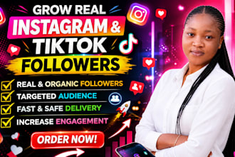 promote tiktok for organic growth, followers and engagement