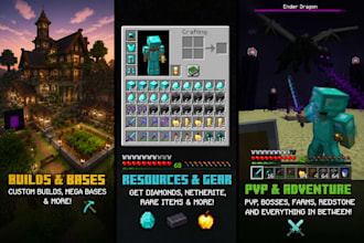help you with anything in minecraft mining buliding etc
