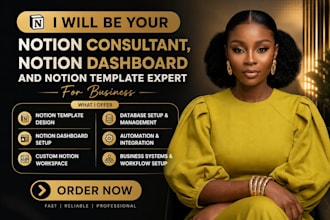 your notion consultant, notion dashboard and notion template expert for business