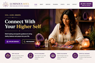 build wix squarespace spiritual website reiki healers psychics coaches website