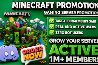 discord server promotion, discord advertising, mass dm,rust, minecraft promotion
