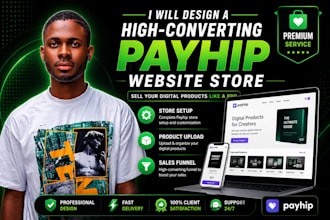 design payhip, payhip website, digital products, stan store, payhip store setup,