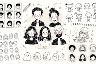 draw doodle illustrations for your project