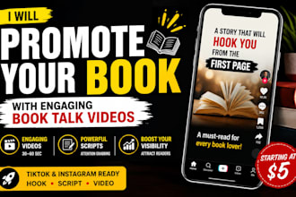 create engaging book talk videos and scripts to promote your book