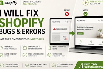 fix shopify bugs and errors fast