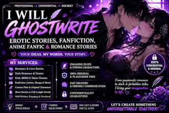 ghostwrite romance, dark erotica, anime fanfiction stories