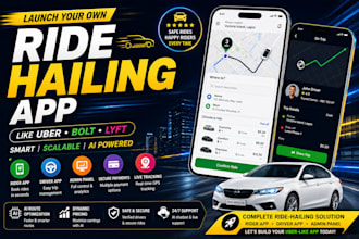develop car pooling app, ride hailing app, delivery app, car rental app