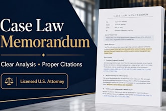 write a case law memorandum or legal memo as licensed US attorney case analysis