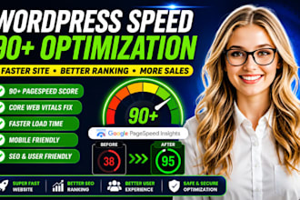 do wordpress speed optimization and improve google pagespeed to 90 plus