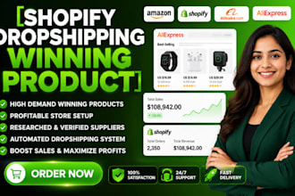 setup shopify aliexpress dropshipping store autods winning product research