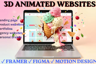 a premium 3d animated website with scroll motion and micro interactions