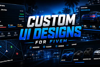 create premium custom fivem UI and nui designs