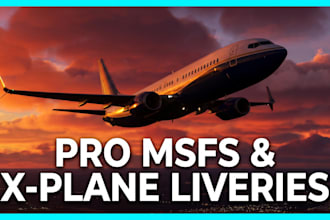 design custom msfs 2020 2024 aircraft livery and xplane paint